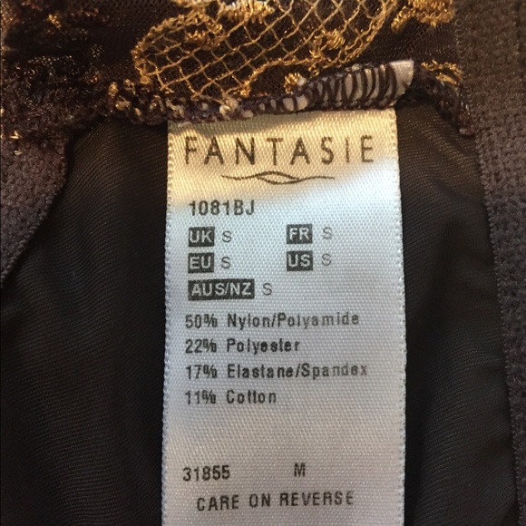 FANTASIE Brown/Beige Bra (32DD) & Panty (Small)Set - Picture 6 of 8